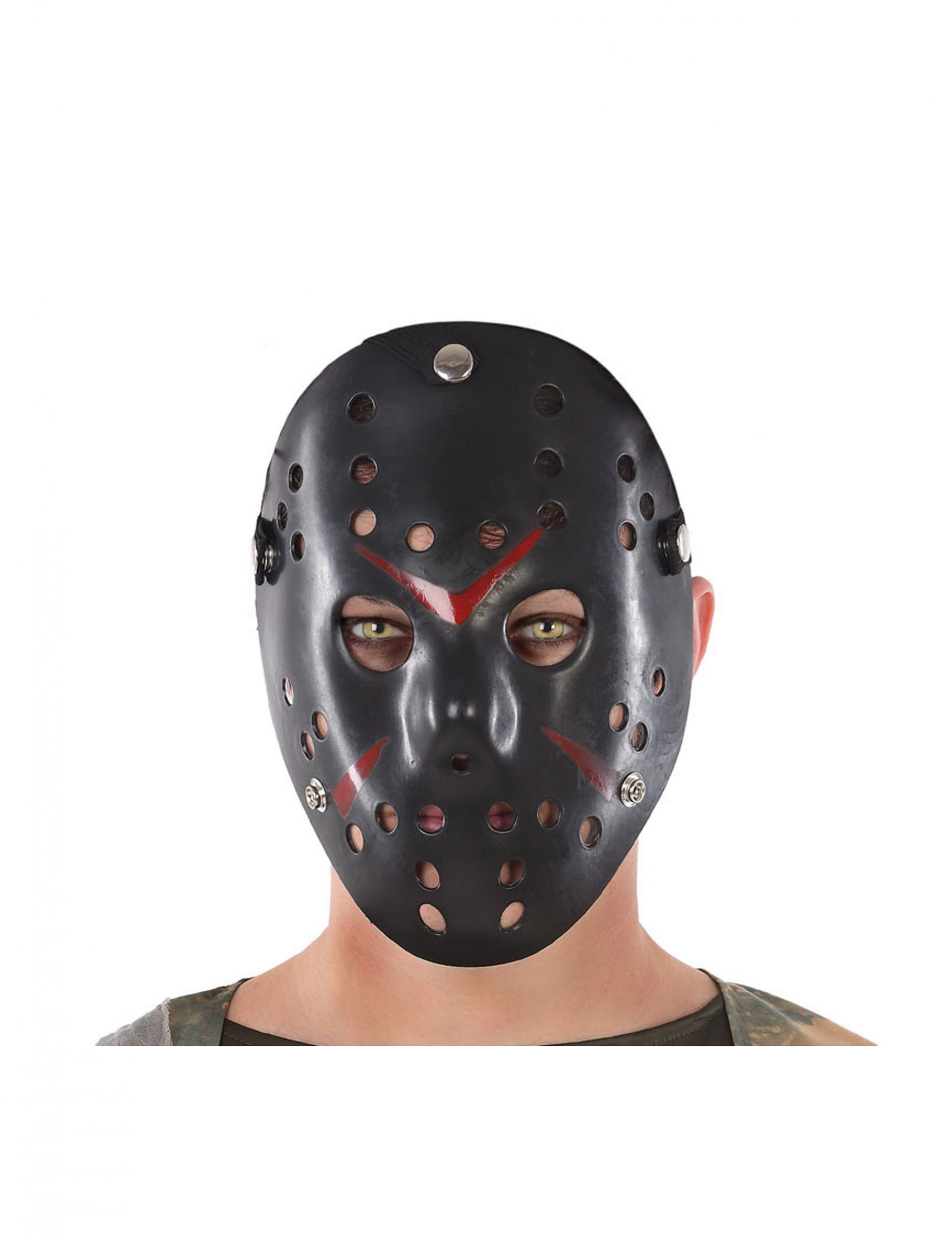 Hockey-Maske Halloween-Maske schwarz von ATOSA