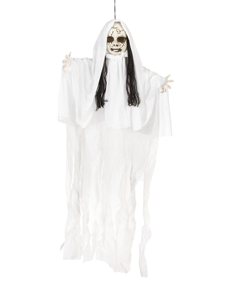 Horrorpuppe mit leuchtenden Augen Halloween-Dekofigur zum Aufhängen weiss 100 x 70 cm von ATOSA