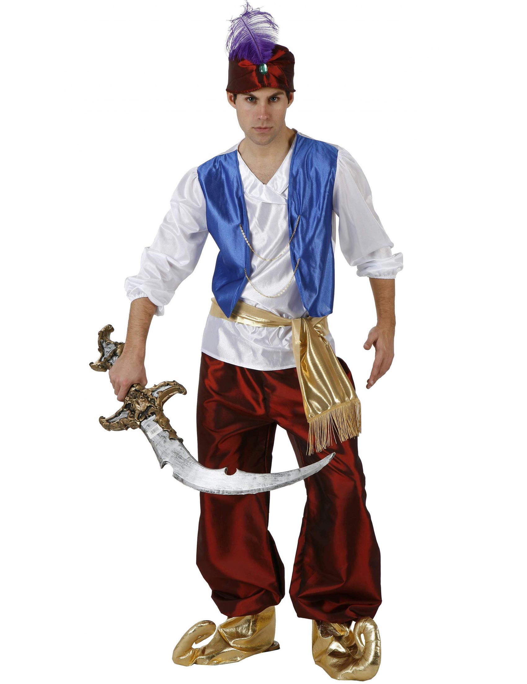 Kostüm Arabischer Prinz 1001 Nacht rot-weiß-blau Kostüm Arabischer Prinz 1001 Nacht rot-weiß-blau von ATOSA