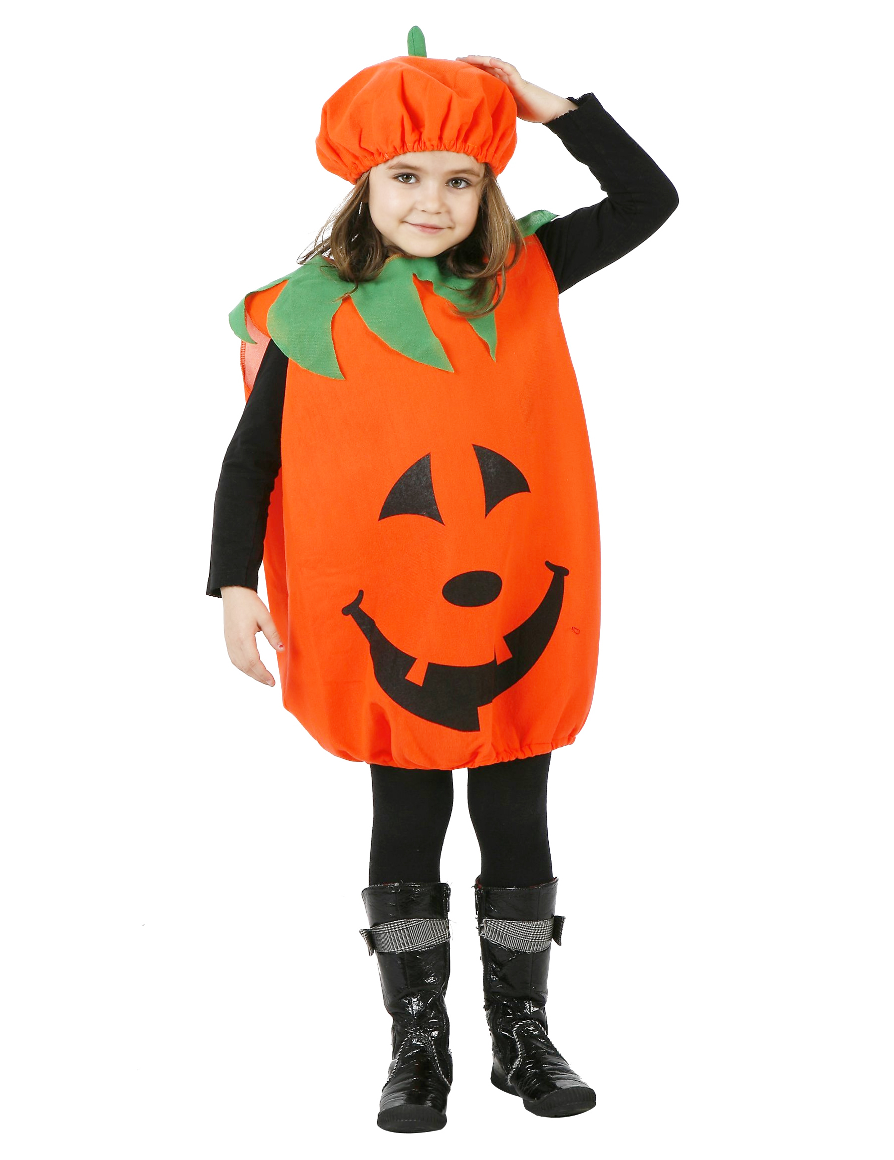 Kürbis-Kinderkostüm Kürbis-Anzug orange-schwarz-grün Kürbis-Kinderkostüm Kürbis-Anzug orange-schwarz-grün von ATOSA