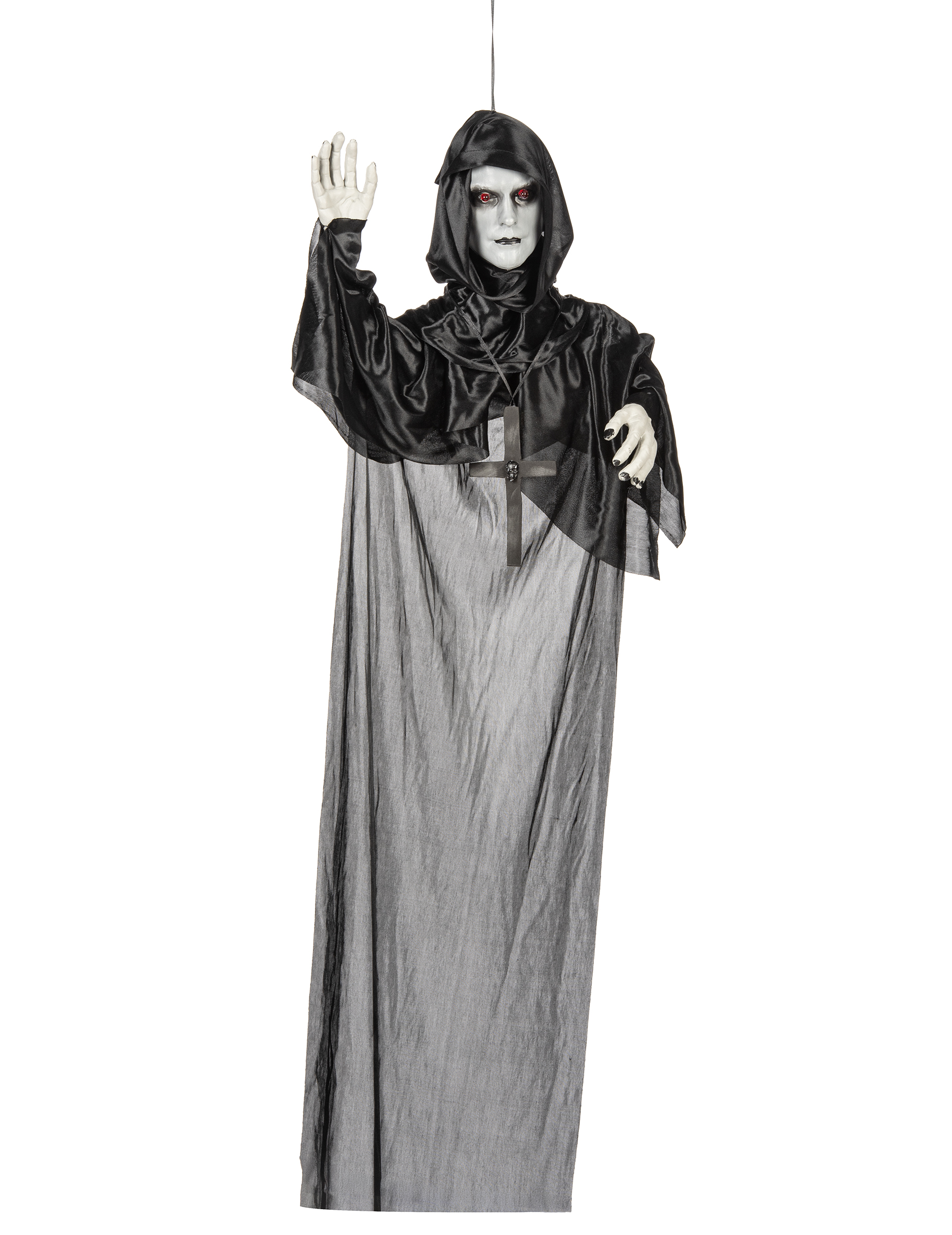 Mönch-Dekofigur mit Leuchteffekt Halloween-Deko schwarz-weiss 120 cm Mönch-Dekofigur mit Leuchteffekt Halloween-Deko schwarz-weiss 120 cm von ATOSA