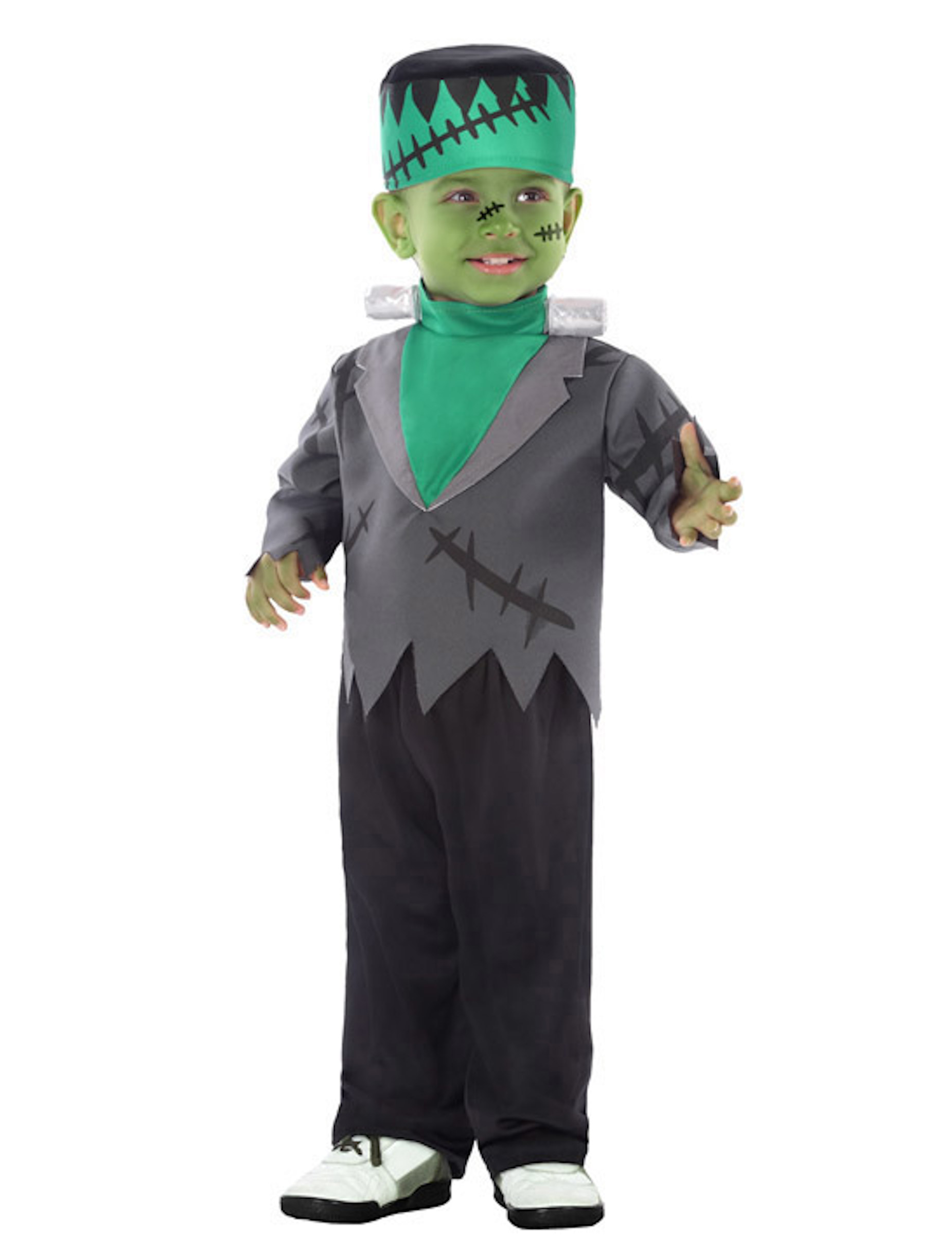 Monster-Kostüm für Kleinkinder Halloween-Babykostüm schwarz-grau-grün von ATOSA