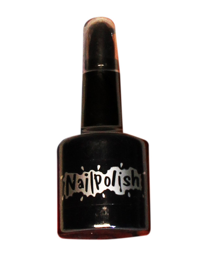 Nagellack- und Lippenstift-Kombination 2 in 1 schwarz von ATOSA
