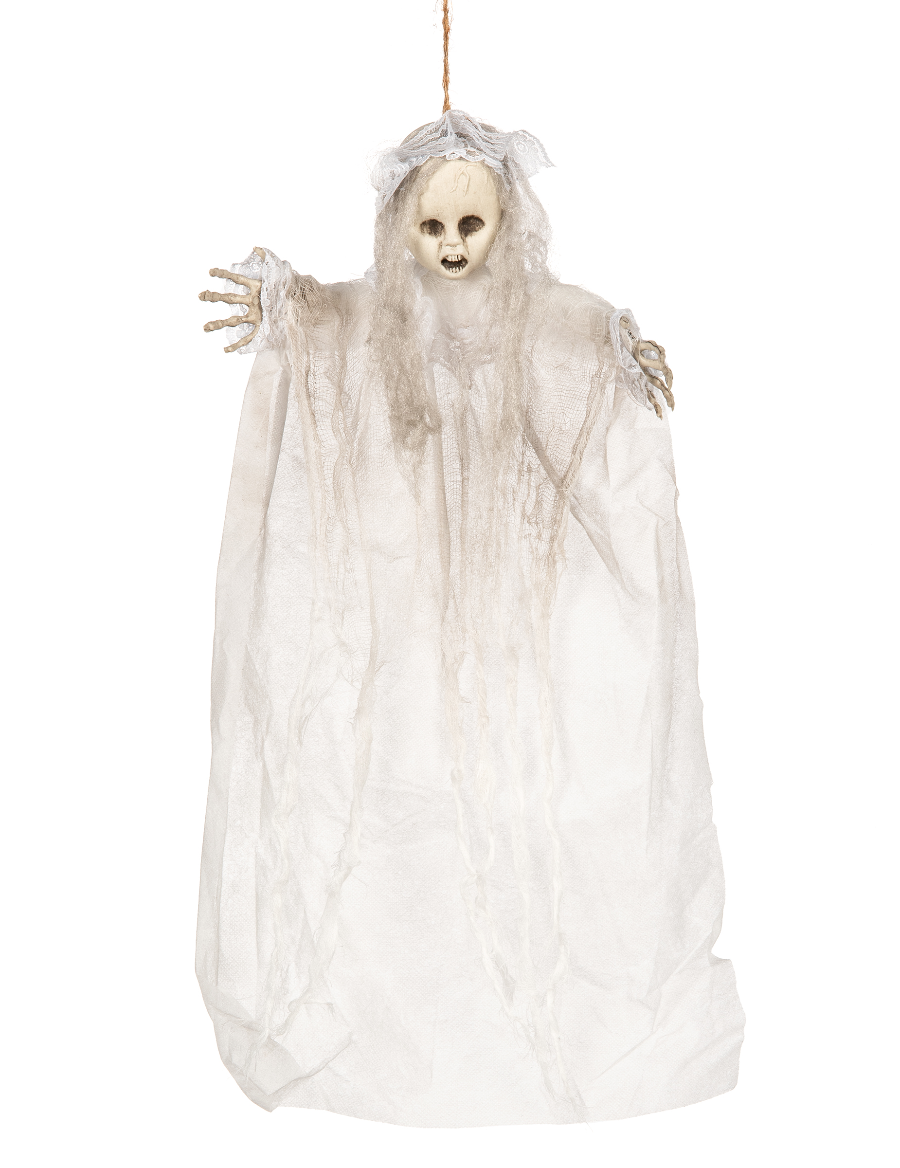Puppen-Hängedeko Halloween-Dekoration weiss-grau 50cm Puppen-Hängedeko Halloween-Dekoration weiss-grau 50cm von ATOSA