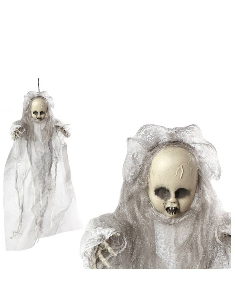 Puppen-Hängedeko Halloween-Dekoration weiss-grau 50cm von ATOSA