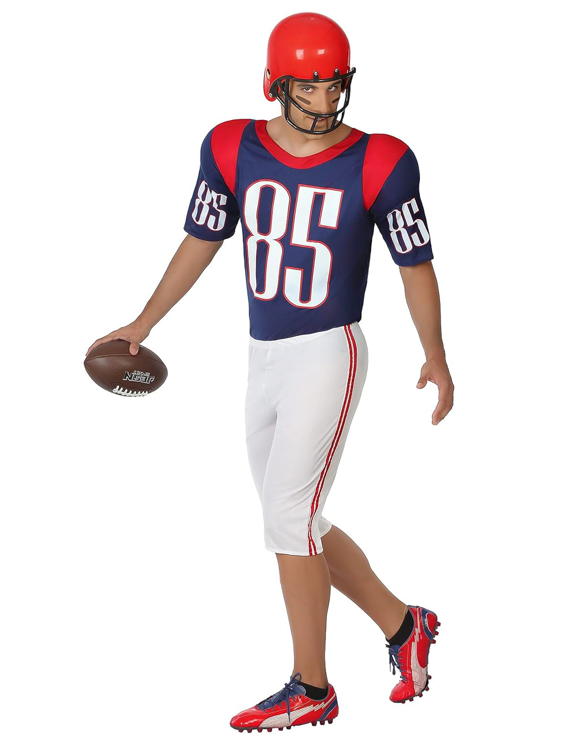 Rugby-Spieler Kostüm Sportler blau-weiss Rugby-Spieler Kostüm Sportler blau-weiss von ATOSA