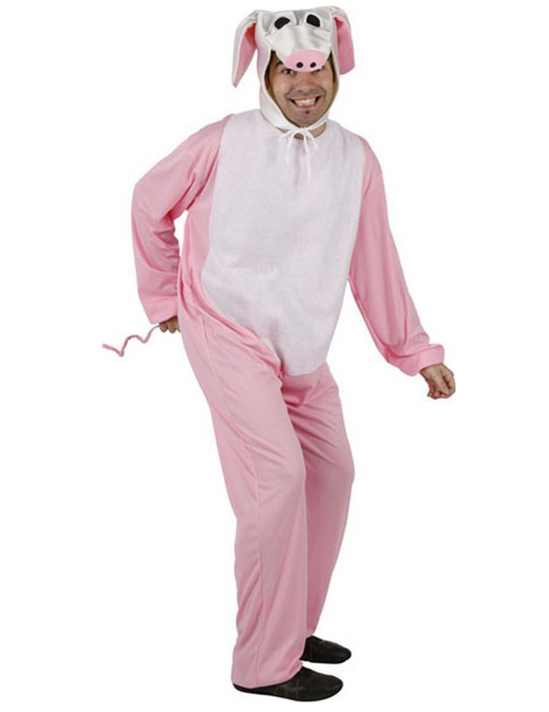 Schwein-Erwachsenenkostüm Tier rosa-weiss Schwein-Erwachsenenkostüm Tier rosa-weiss von ATOSA