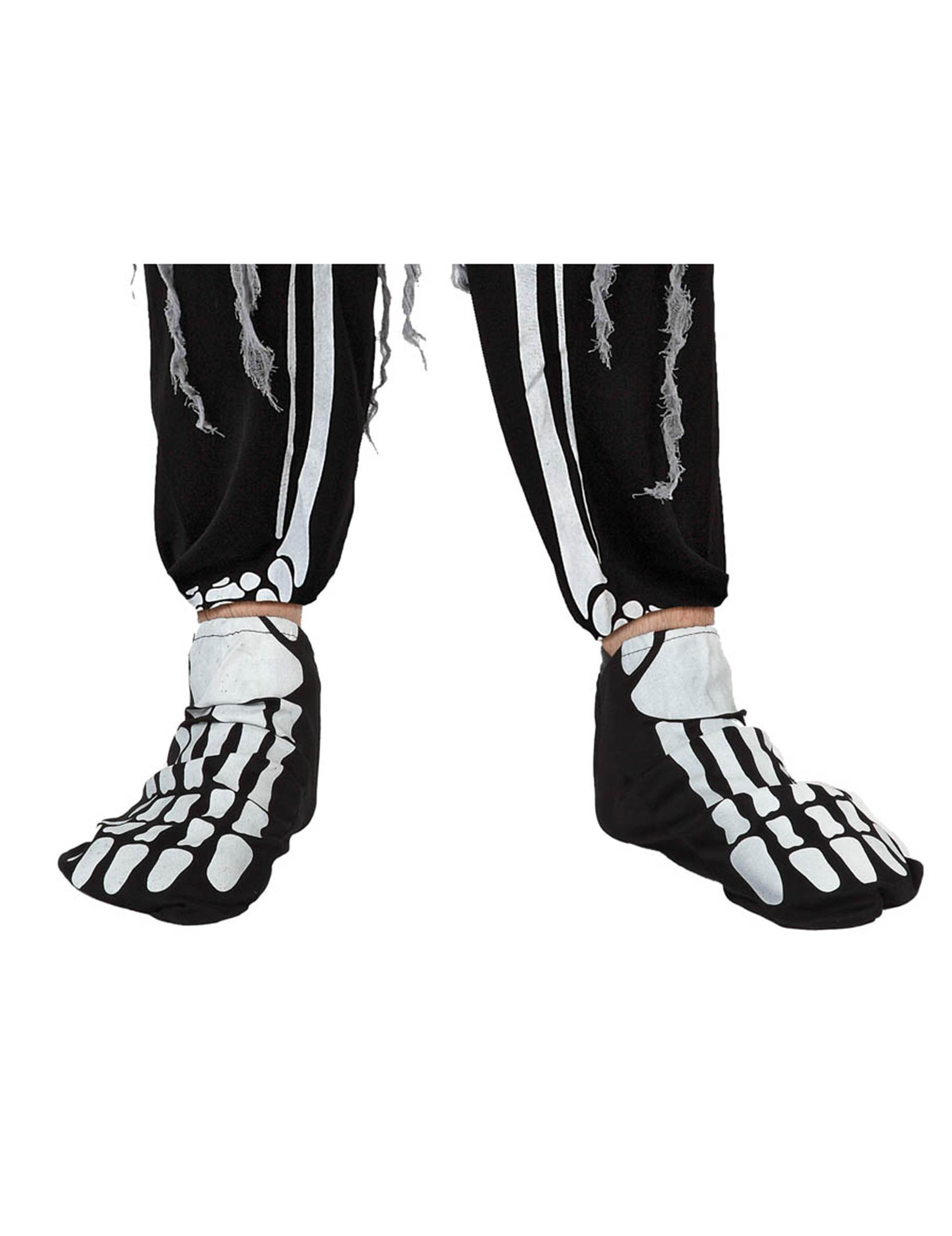 Skelett Füsse Schuh-Stulpen Knochen schwarz-weiss Skelett Füsse Schuh-Stulpen Knochen schwarz-weiss von ATOSA