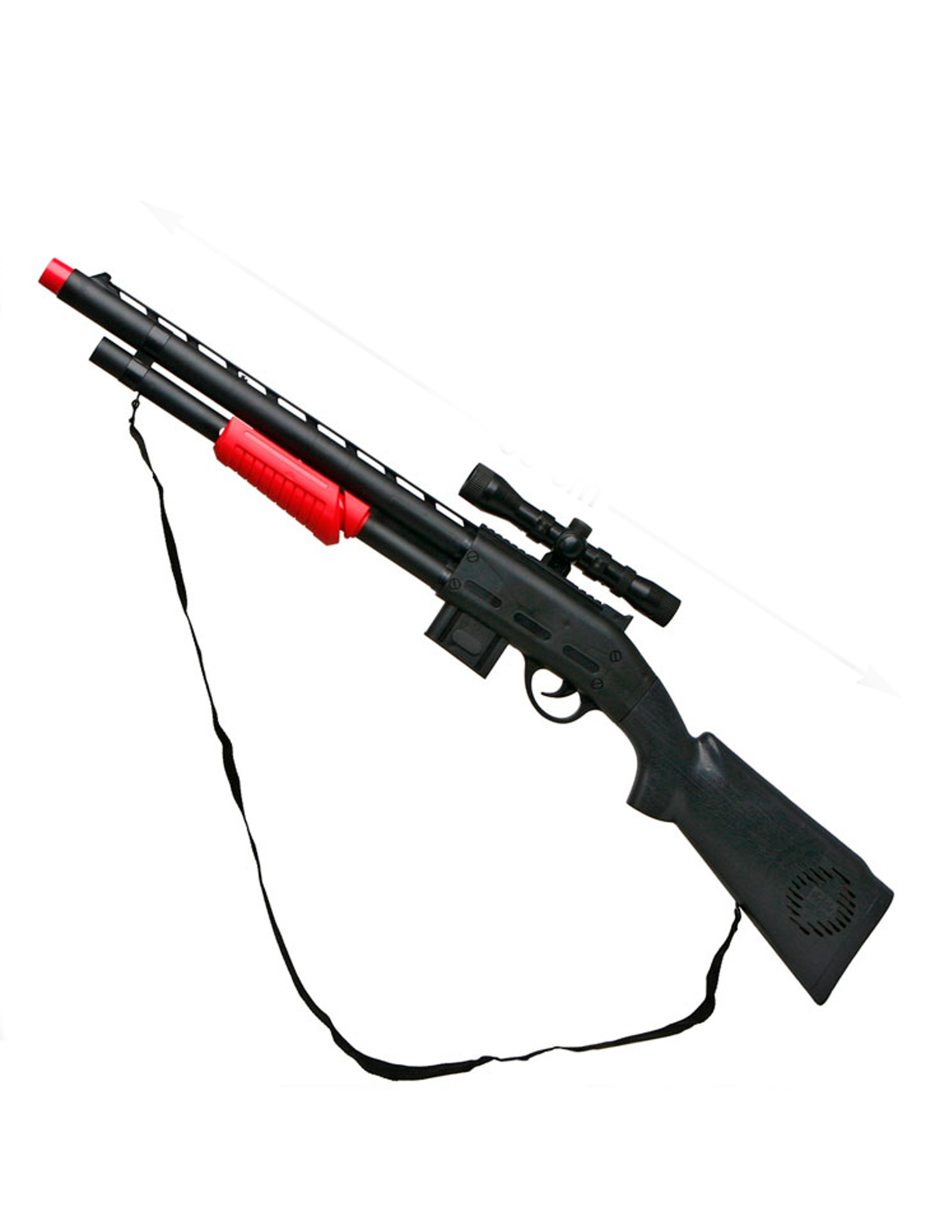 Spielzeug-Gewehr mit Zielfernrohr und Schultergurt schwarz 68cm Spielzeug-Gewehr mit Zielfernrohr und Schultergurt schwarz 68cm von ATOSA