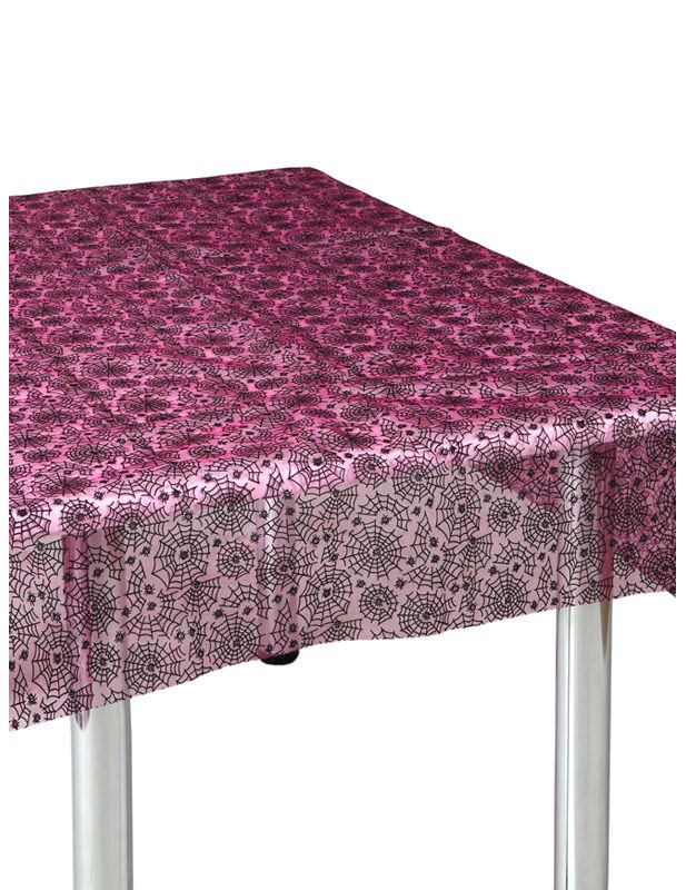 Spinnennetz Tischdecke Halloween-Party-Deko pink-schwarz 147x147cm Spinnennetz Tischdecke Halloween-Party-Deko pink-schwarz 147x147cm von ATOSA