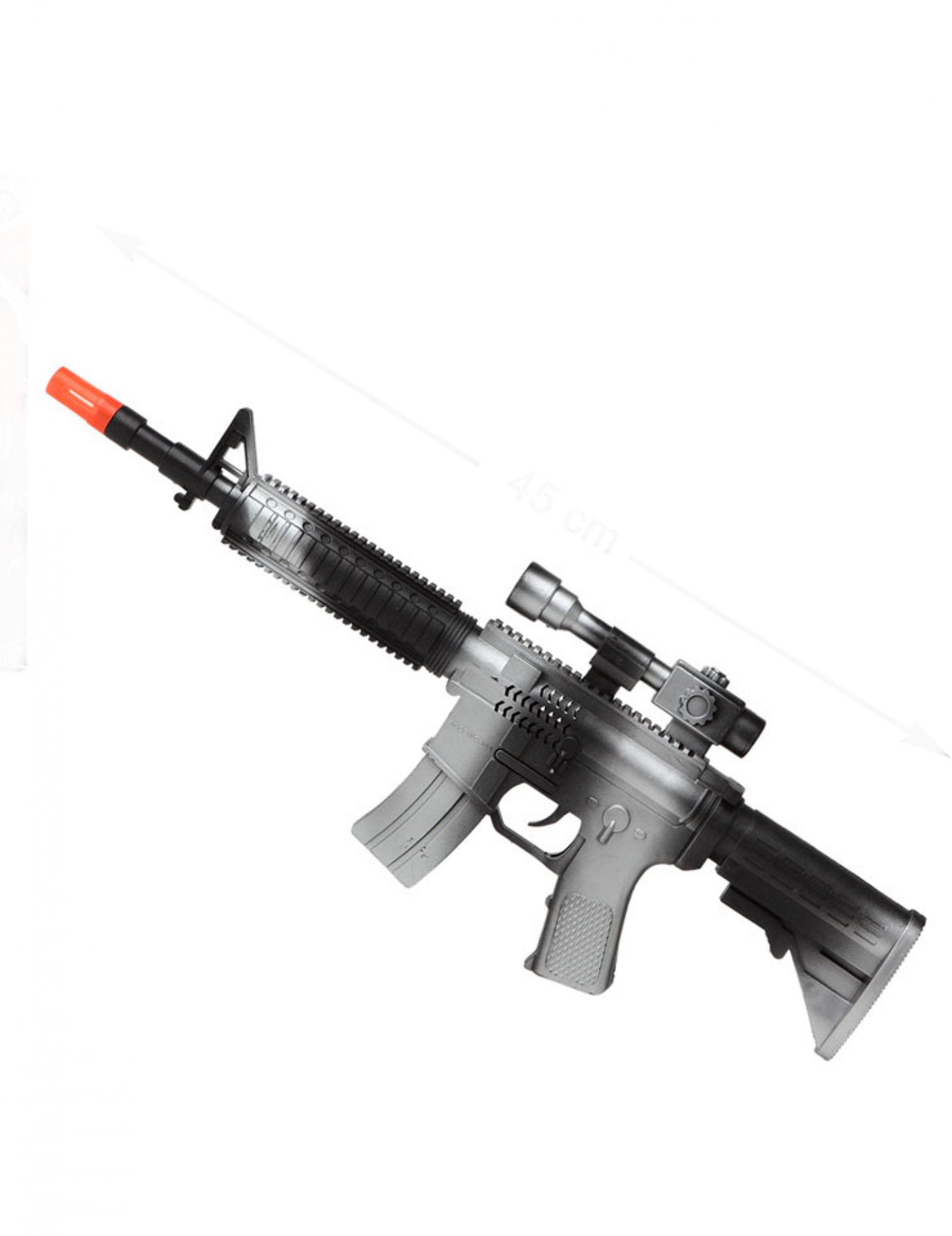 M4 Sturmgewehr für Soldaten Spielzeug-silber-schwarz 45cm M4 Sturmgewehr für Soldaten Spielzeug-silber-schwarz 45cm von ATOSA