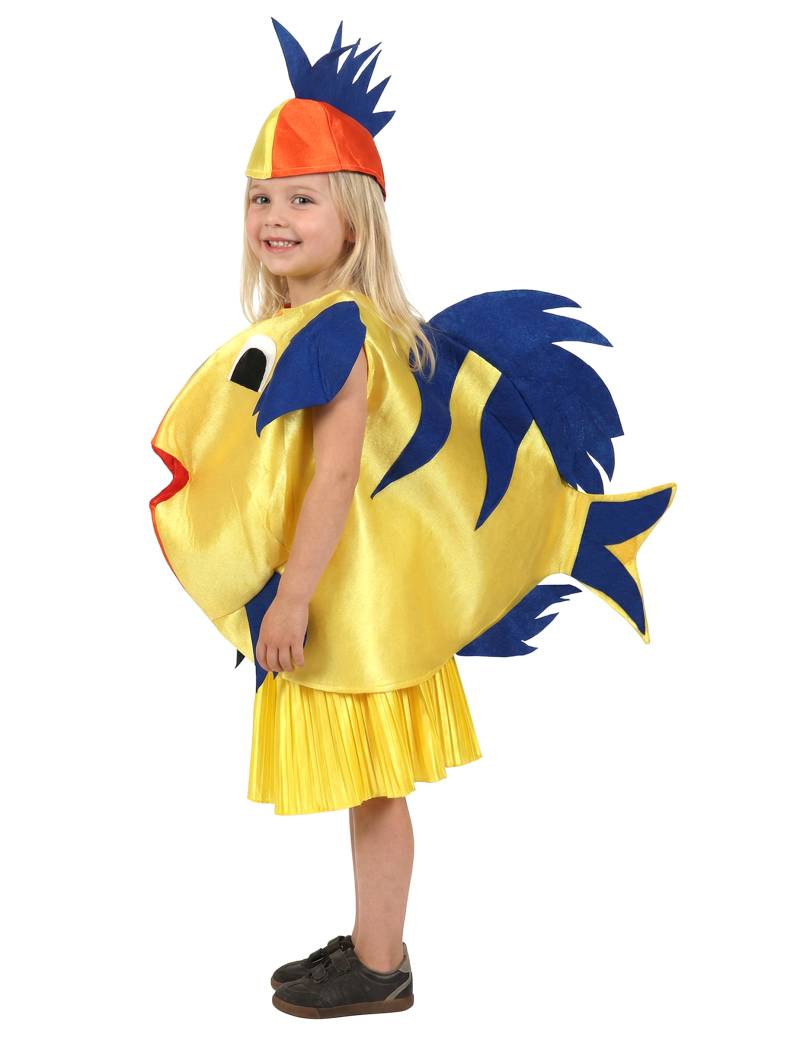 Süsser Fisch Kinderkostüm Tierkostüm blau-gelb von ATOSA