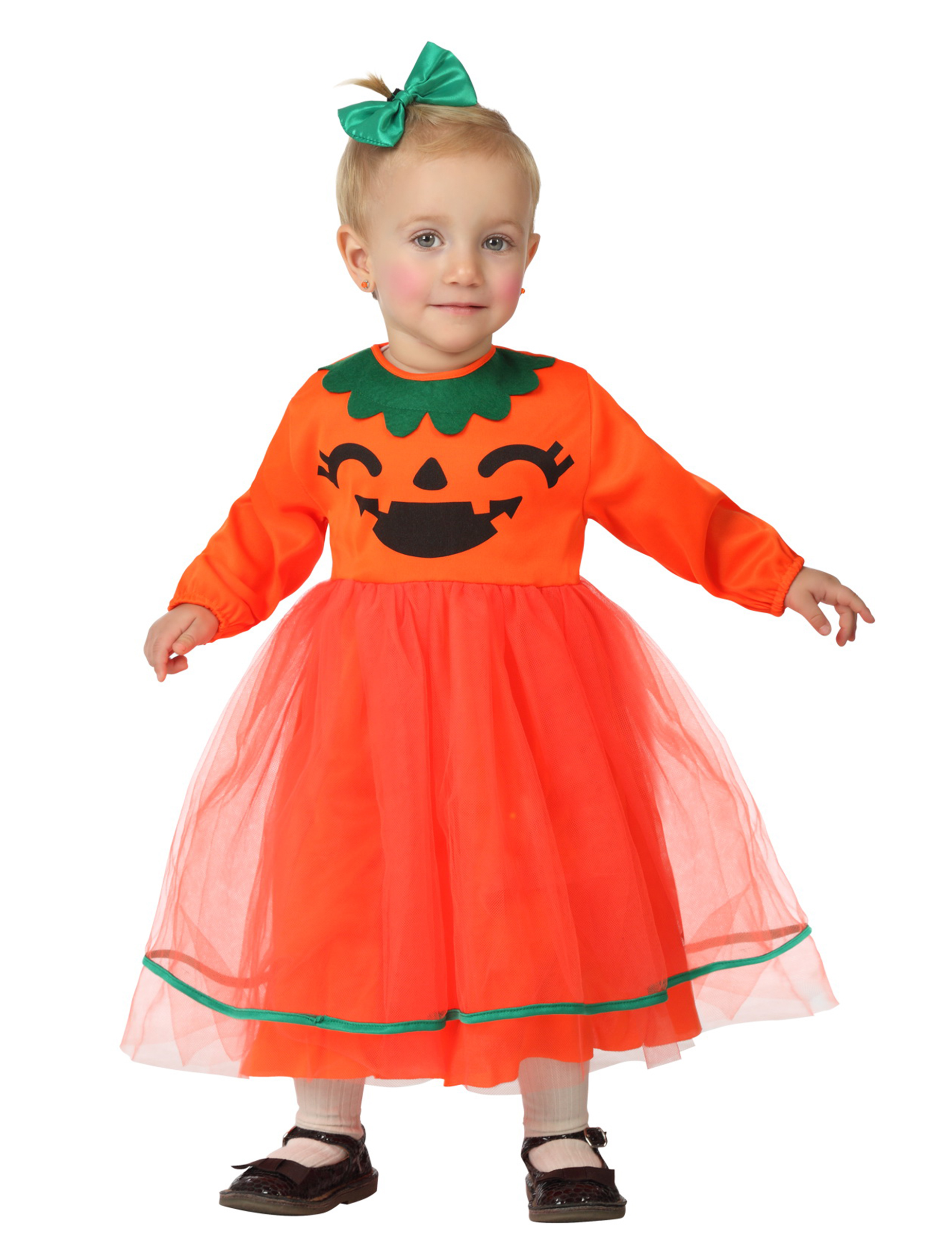 Süsser Kürbis Halloween-Babykostüm Kleinkind orange-schwarz von ATOSA