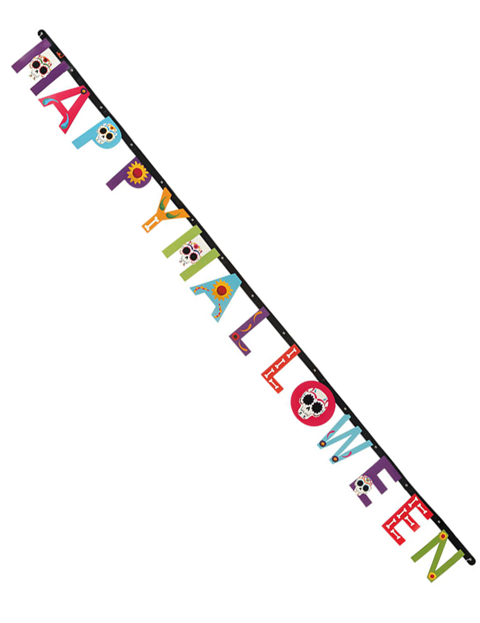 Tag der Toten-Girlande Happy Halloween bunt 230 cm Tag der Toten-Girlande Happy Halloween bunt 230 cm von ATOSA