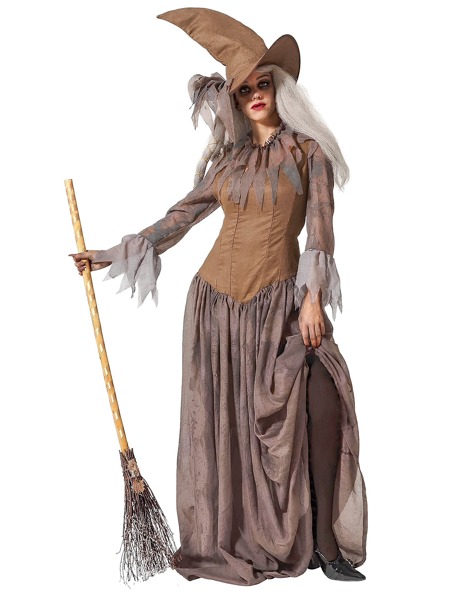 Traditionelles Hexen-Kostüm für Damen Walpurgisnacht braun Traditionelles Hexen-Kostüm für Damen Walpurgisnacht braun von ATOSA