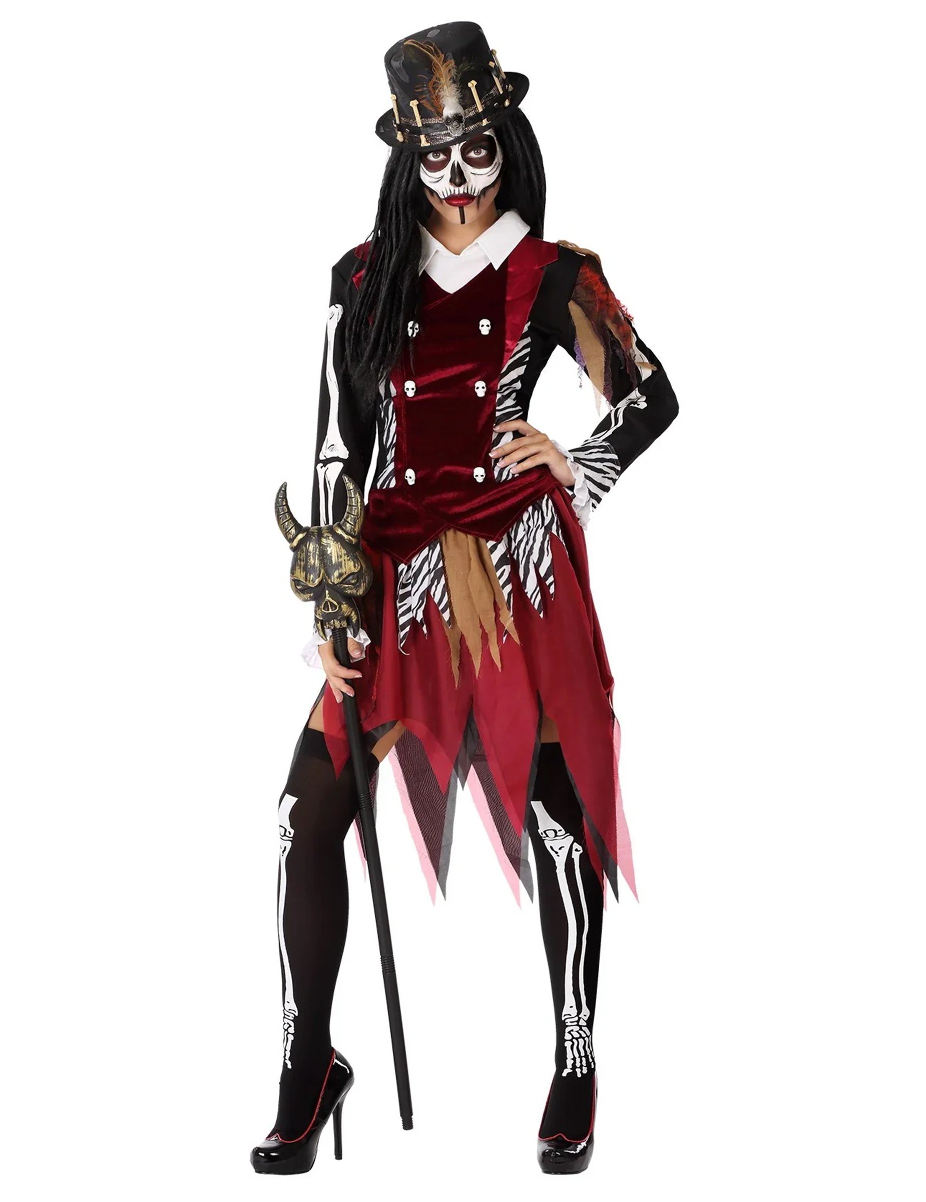 Voodoo-Kostüm für Damen Halloween-Kostüm rot Voodoo-Kostüm für Damen Halloween-Kostüm rot von ATOSA