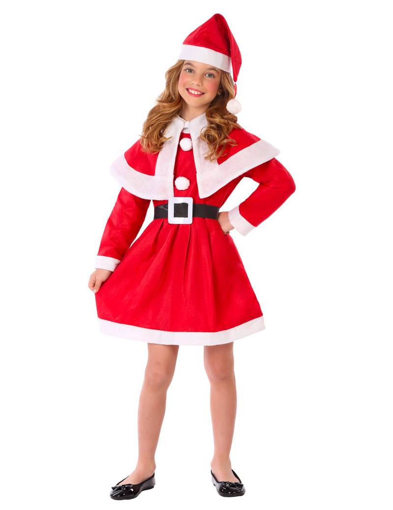 Weihnachtsfrau-Kostüm für Mädchen rot-weiß-schwarz Weihnachtsfrau-Kostüm für Mädchen rot-weiß-schwarz von ATOSA