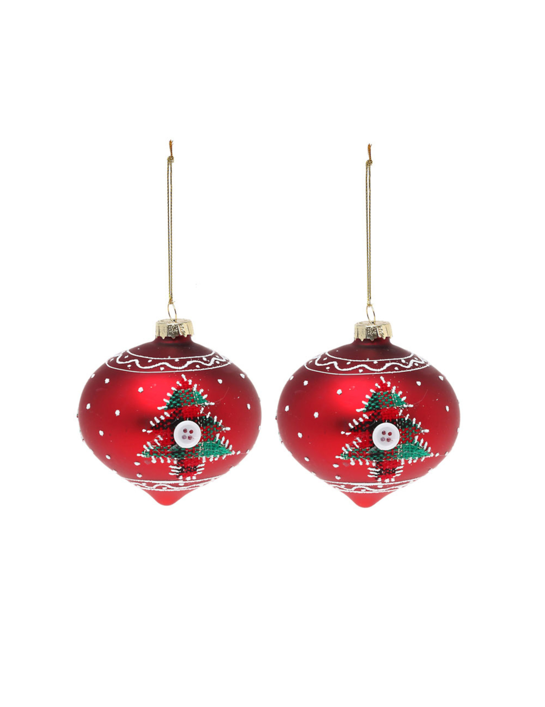 Weihnachtskugeln Tannenbaum 2 Stück rot-grün-weiss 8 cm Weihnachtskugeln Tannenbaum 2 Stück rot-grün-weiss 8 cm von ATOSA