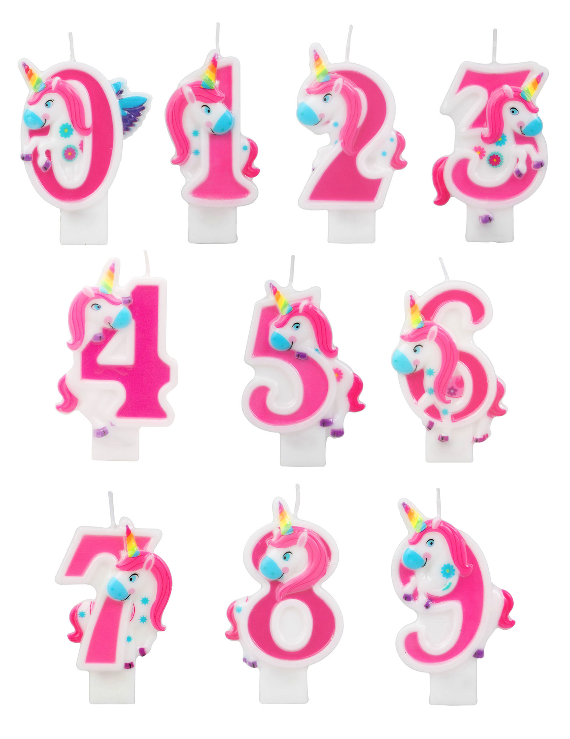 Zahlenkerze Einhorn Rosa 14 cm von ATOSA
