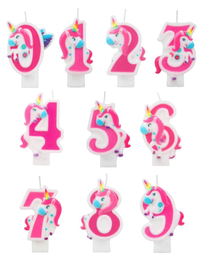 Zahlenkerze Einhorn Rosa 14 cm von ATOSA