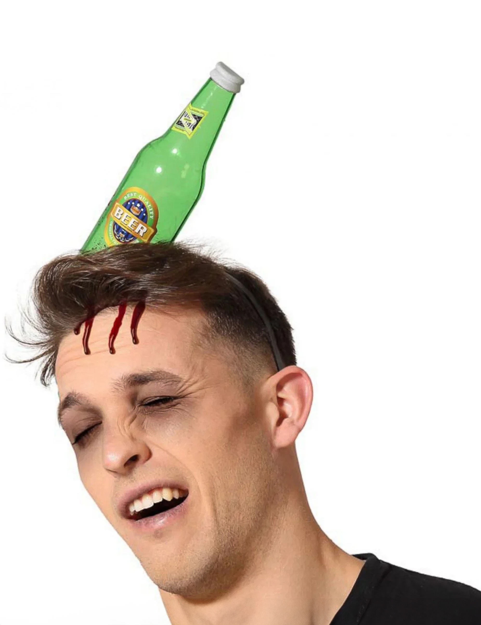 Zerbrochene Bierflasche Horror-Haarreif für Erwachsene Halloween grün-blau-gelb Zerbrochene Bierflasche Horror-Haarreif für Erwachsene Halloween grün-blau-gelb von ATOSA