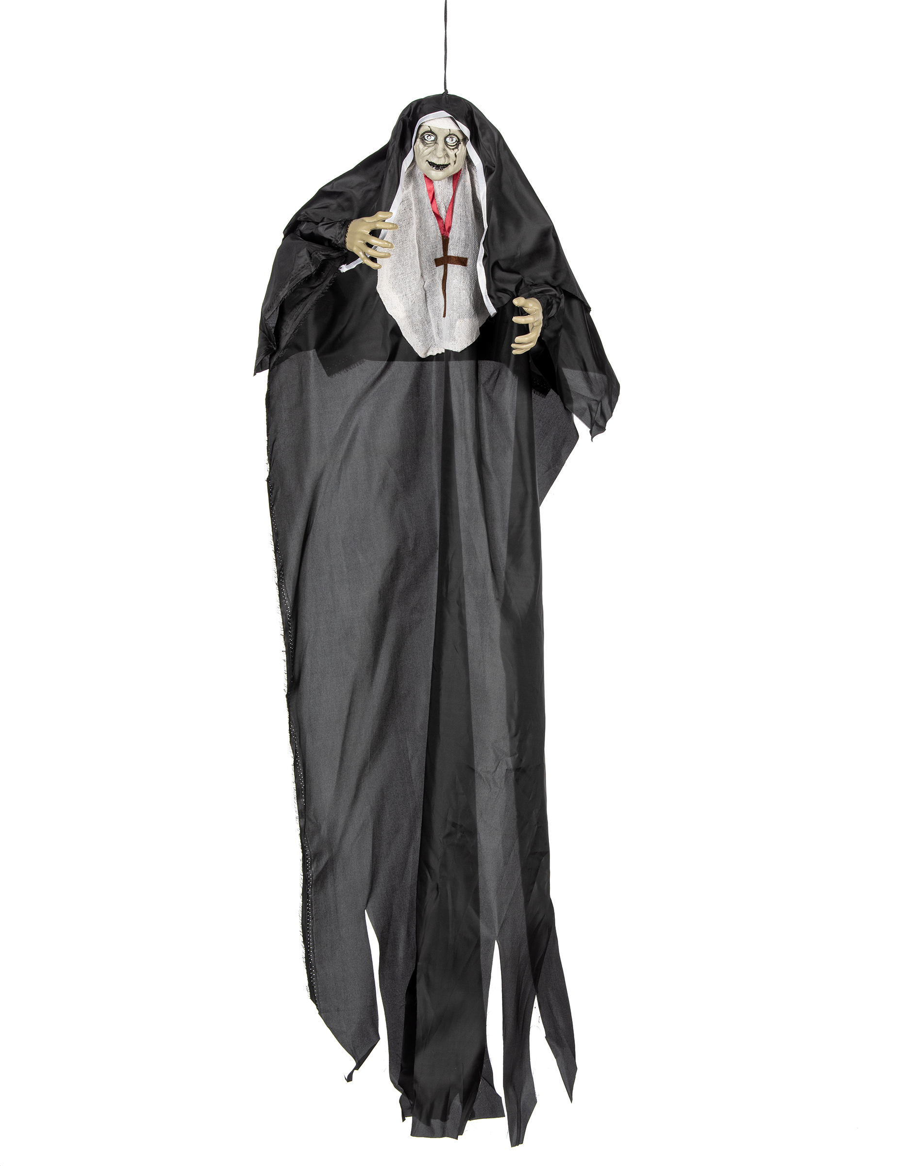 Zombienonne-Dekofigur mit Leuchteffekt Halloween-Hängedeko schwarz-weiss 137 cm Zombienonne-Dekofigur mit Leuchteffekt Halloween-Hängedeko schwarz-weiss 137 cm von ATOSA