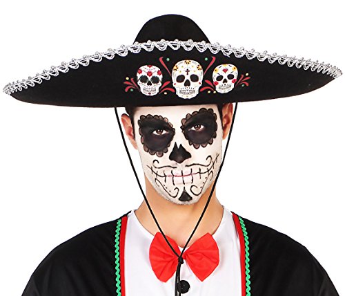 ATOSA Mexikanischer Hut - Día de los Muertos - Halloween - Unisex - Schwarz ATOSA Mexikanischer Hut - Día de los Muertos - Halloween - Unisex - Schwarz von ATOSA