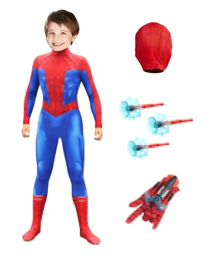 ATOWORLD Spider Kostüm Kinder 5-6Jahre mit Handschuhe Spider Anzug Outfit Kleidung Kinder Bodysuit 110 116 122 Superhelden Kostüm für Jungen Karneval Faschingskostüm Rot Blau ATOWORLD Spider Kostüm Kinder 5-6Jahre mit Handschuhe Spider Anzug Outfit Kleidung Kinder Bodysuit 110 116 122 Superhelden Kostüm für Jungen Karneval Faschingskostüm Rot Blau von ATOWORLD