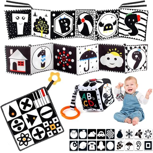 Buch schwarz und weiß Baby Stoffbuch Baby Spielzeug 0 3 6 9 12 Monate Buch Baby Schwarz und Weiß Karte Montessori sensorische Spiele Baby Spielzeug zum Aufhängen Baby Geschenk Geburt Mädchen Jungen Buch schwarz und weiß Baby Stoffbuch Baby Spielzeug 0 3 6 9 12 Monate Buch Baby Schwarz und Weiß Karte Montessori sensorische Spiele Baby Spielzeug zum Aufhängen Baby Geschenk Geburt Mädchen Jungen von ATOWORLD