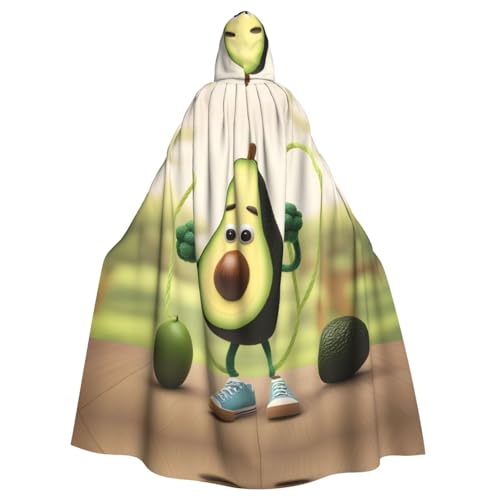 ATTBBH Avocado-Seil-Umhang mit Kapuze für Halloween, Rollenspiele und Kostümpartys – bequem und langlebig von ATTBBH
