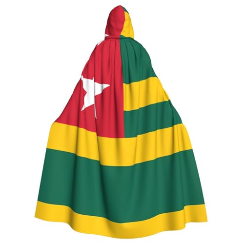 ATTBBH Kapuzenumhang mit Flagge von Togo, für Halloween, Rollenspiele und Kostümpartys – bequem und langlebig ATTBBH Kapuzenumhang mit Flagge von Togo, für Halloween, Rollenspiele und Kostümpartys – bequem und langlebig von ATTBBH