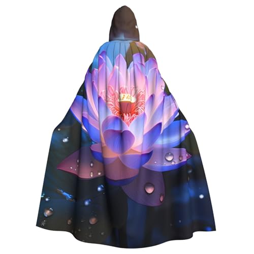 ATTBBH Kapuzenumhang mit Lotusblumen-Aufdruck, für Halloween, Rollenspiele und Kostümpartys – bequem und langlebig ATTBBH Kapuzenumhang mit Lotusblumen-Aufdruck, für Halloween, Rollenspiele und Kostümpartys – bequem und langlebig von ATTBBH