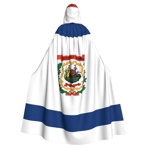 ATTBBH Kapuzenumhang mit West-Virginia-Flagge, für Halloween, Rollenspiele und Kostümpartys – bequem und langlebig ATTBBH Kapuzenumhang mit West-Virginia-Flagge, für Halloween, Rollenspiele und Kostümpartys – bequem und langlebig von ATTBBH