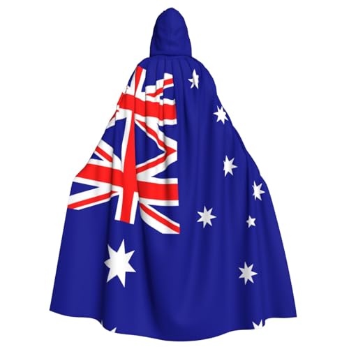 ATTBBH Kapuzenumhang mit australischer Flagge, für Halloween, Rollenspiele und Kostümpartys – bequem und langlebig ATTBBH Kapuzenumhang mit australischer Flagge, für Halloween, Rollenspiele und Kostümpartys – bequem und langlebig von ATTBBH