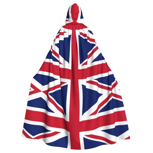 ATTBBH Kapuzenumhang mit britischer Flagge, für Halloween, Rollenspiele und Kostümpartys – bequem und langlebig von ATTBBH