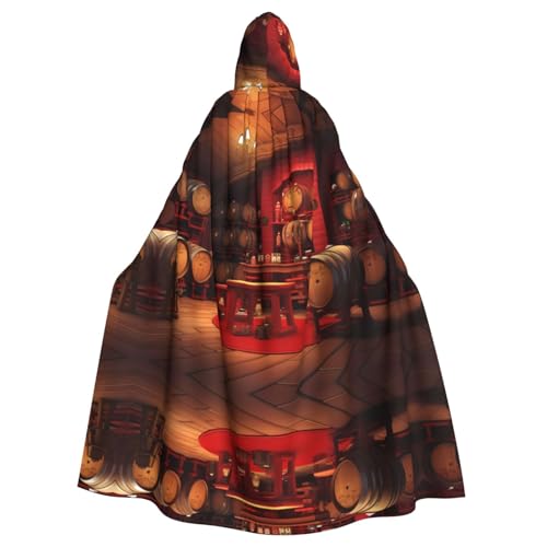 ATTBBH Rotweinkeller-Druck Kapuzenumhang für Halloween, Rollenspiele und Kostümpartys – bequem und langlebig ATTBBH Rotweinkeller-Druck Kapuzenumhang für Halloween, Rollenspiele und Kostümpartys – bequem und langlebig von ATTBBH