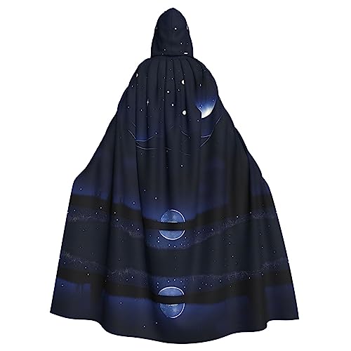 ATTBBH Ruhiger blauer Nachtblick-Umhang mit Kapuze für Halloween, Rollenspiele und Kostümpartys – bequem und langlebig ATTBBH Ruhiger blauer Nachtblick-Umhang mit Kapuze für Halloween, Rollenspiele und Kostümpartys – bequem und langlebig von ATTBBH