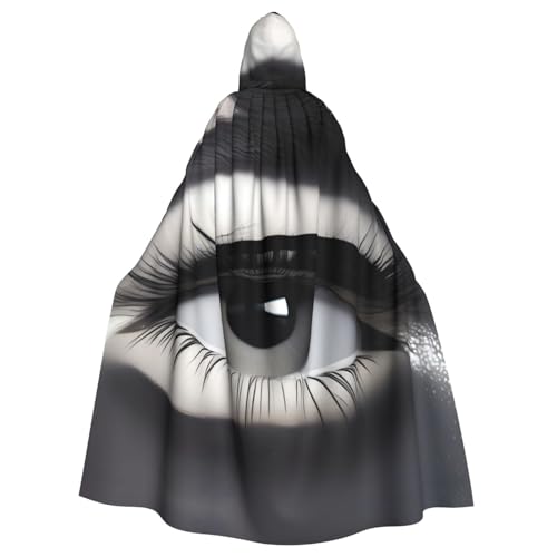 ATTBBH Wimpernlippe weißer Aufdruck, Kapuzenumhang für Halloween, Rollenspiele und Kostümpartys – bequem und langlebig ATTBBH Wimpernlippe weißer Aufdruck, Kapuzenumhang für Halloween, Rollenspiele und Kostümpartys – bequem und langlebig von ATTBBH