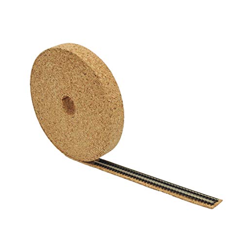 ATTOP OO-Gauge Korkbahnunterlage - 10 m x 35 mm - 2 mm dick - 16.5 mm Spur - Modellbahn-Schienen-Unterlage - Braun ATTOP OO-Gauge Korkbahnunterlage - 10 m x 35 mm - 2 mm dick - 16.5 mm Spur - Modellbahn-Schienen-Unterlage - Braun von ATTOP