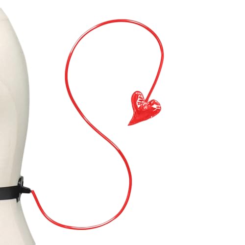 ATekatac Teufelsschwanz, Halloween-Cosplay-Requisiten, süßes Liebesherz, Dämonenschwanz (J Love Red1) von ATekatac