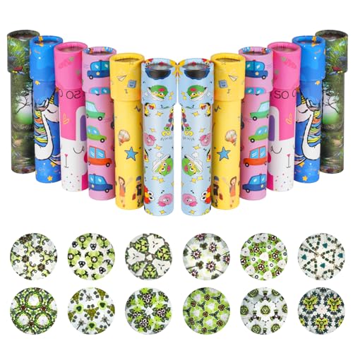 AUAUY 12 PCS Klassisches Kaleidoskope, Groß - Vintage Retro-Kaleidoskope Lernspielzeug für Kindergeburtstag, Neujahr, Weihnachten, Vorratsfüller, Schule, Klassenzimmer, Preise(Zufällige Farbe) von AUAUY