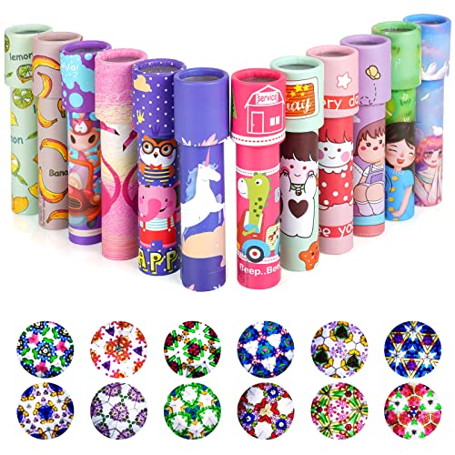 AUAUY 12 PCS Klassisches Kaleidoskope, Vintage Retro-Kaleidoskope Lernspielzeug für Kindergeburtstag, Neujahr, Weihnachten, Vorratsfüller, Taschenfüller, Schule, Klassenzimmer, Preise(Zufällige Farbe) von AUAUY