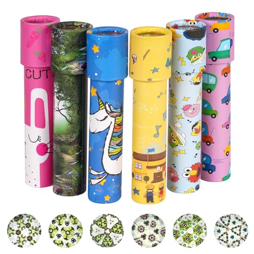 AUAUY 6 PCS Klassisches Kaleidoskope, Groß - Vintage Retro-Kaleidoskope Lernspielzeug für Kindergeburtstag, Neujahr, Weihnachten, Taschenfüller, Schule, Klassenzimmer, Preise (Zufällige Farbe) von AUAUY