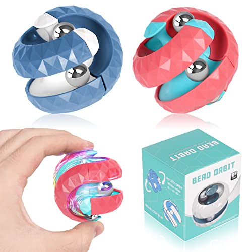 AUAUY Rotierender Würfel-Orbit-Ball, Labyrinthball, Fidget-Hand-Spinner, Sensorisches Spielzeug, Stressabbau, Fingerspitzen-Gyro, Pädagogisches Puzzle-Spiel, Interaktiv für Kinder von AUAUY