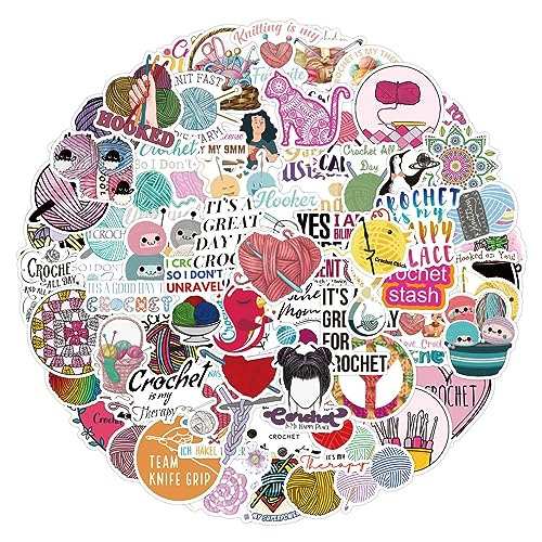 100 Stück Crochet Needle Aufkleber Pack Crochet Needle Sticker Set Wasserdichte Vinyl Sticker für Laptop Kinder Autos Motorrad Fahrrad Skateboard Gepäck Koffer Computer Aufkleber Graffiti Decal 100 Stück Crochet Needle Aufkleber Pack Crochet Needle Sticker Set Wasserdichte Vinyl Sticker für Laptop Kinder Autos Motorrad Fahrrad Skateboard Gepäck Koffer Computer Aufkleber Graffiti Decal von AUCEKO