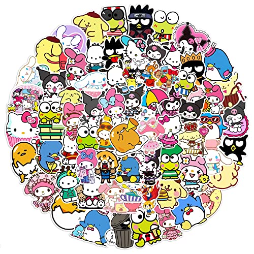 100 Stück Süße Sanrio Aufkleber Pack Anime My Melody Kuromi Sticker Set Wasserdichte Vinyl Sticker für Laptop Kinder Autos Motorrad Fahrrad Skateboard Gepäck Koffer Computer Aufkleber Graffiti Decal von AUCEKO