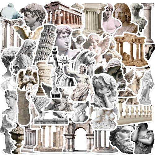 AUCEKO 50 Stück Kunststatuen Aufkleber Pack Art Statue Sticker Set wasserdichte Vinyl Sticker für Laptop Kinder Autos Motorrad Fahrrad Skateboard Gepäck Koffer Computer Aufkleber Graffiti Decal AUCEKO 50 Stück Kunststatuen Aufkleber Pack Art Statue Sticker Set wasserdichte Vinyl Sticker für Laptop Kinder Autos Motorrad Fahrrad Skateboard Gepäck Koffer Computer Aufkleber Graffiti Decal von AUCEKO