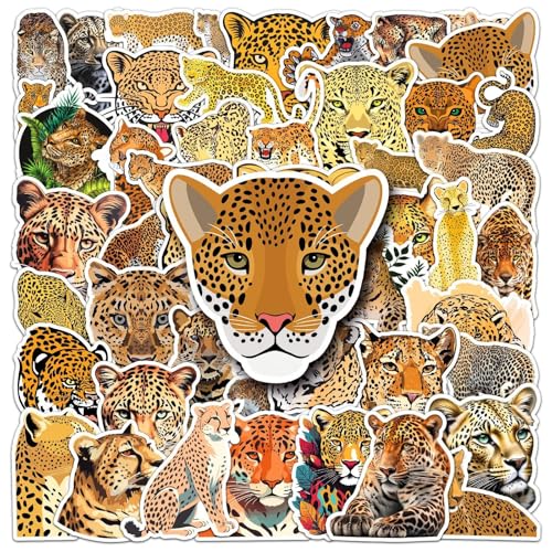 50 Stück Tiere Leoparden Aufkleber Pack Cheetah Sticker Set wasserdichte Vinyl Sticker für Laptop Kinder Autos Motorrad Fahrrad Skateboard Gepäck Koffer Computer Aufkleber Graffiti Decal 50 Stück Tiere Leoparden Aufkleber Pack Cheetah Sticker Set wasserdichte Vinyl Sticker für Laptop Kinder Autos Motorrad Fahrrad Skateboard Gepäck Koffer Computer Aufkleber Graffiti Decal von AUCEKO