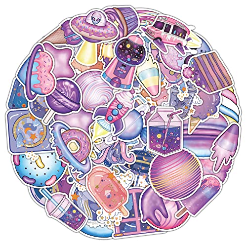50 Stück Universum Aufkleber Pack Außerirdische Aliens Sticker Set wasserdichte Vinyl Sticker für Laptop Kinder Autos Motorrad Fahrrad Skateboard Gepäck Koffer Computer Aufkleber Graffiti Decal von AUCEKO