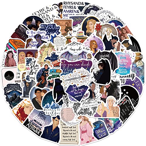 60 Stück Acotar Aufkleber Pack Acotar Sticker Set wasserdichte Vinyl Sticker für Laptop Kinder Autos Motorrad Fahrrad Skateboard Gepäck Koffer Computer Aufkleber Graffiti Decal von AUCEKO